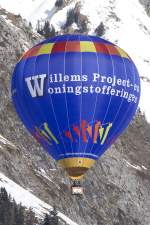 heisluftballone PH-WWS, Schroeder, Fire-Ballon G, 23.01.2010, Chateau d&acute;Oex, Switzerland 

