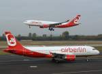 A320 Air Berlin, D-ABDZ (aktuelle-AB-Lackierung), Airbus A 320-200, 2009.10.24, DUS, D�sseldorf, Germany