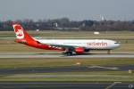A330-200 D-ALPJ von Air Berlin startet am 9.3.2010 in D�sseldorf. ...