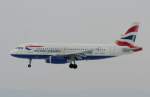 British Airways A 319-131 G-EUPK kurz vor der Landung in ...