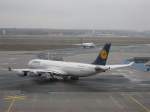Lufthansa Airbus A340-300 der Lufthansa in Frankfurt am 6. Februar 2010