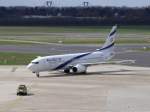 dusseldorf-dus EL AL Israel Airlines. 4X-EKI. Boeing 737-86N. Flughafen D�sseldorf. 27.03.2010.
 
 
