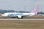 Take off B737/Euro Cypria/MUC/M�nchen/02.04.2010.   ...