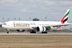 Landung B777/Emirates/MUC/M�nchen/02.04.2010.   ...  Johann Watz 02.04.2010