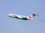 Austrian arrows; OE-LFQ; Fokker F-70. Flughafen D�sseldorf. 02.04.2010.  ...
