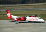 berlin-tegel-txl Air Berlin De Havilland Canada DHC-8-402Q D-ABQE bei der Ankunft in Berlin-Tegel am 02.04.2010