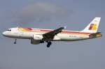 A320 Iberia, EC-HUJ, Airbus, A320-214, 02.04.2010, FRA, Frankfurt, Germany 

