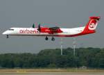 dusseldorf-dus Air Berlin, D-ABQE (aktuelle AB-Lackierung)(LGW), Bombardier DHC 8Q-400, 2009.09.09, DUS, D�sseldorf, Germany