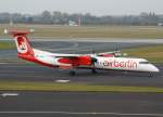 dusseldorf-dus Air Berlin, D-ABQH (aktuelle AB-Lackierung)(LGW), Bombardier DHC 8Q-400, 2009.10.24, DUS, D�sseldorf, Germany