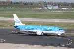 KLM PH-BTH am 18.4.2010 kurz vor einem �berf�hrungsflug von D�sseldorf ...