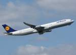 Lufthansa Lufthansa, D-AIGX, Airbus A 340-300 (D�ren), 2010.04.10, FRA, Frankfurt, Germany