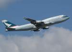 Cathay Pacific Airways, B-HKU, Boeing 747-400, 2010.04.10, FRA, Frankfurt, Germany ...