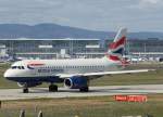 British Airways, G-EUOC, Airbus A 319-100, 2010.04.10, FRA, Frankfurt, Germany ...