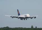 Lufthansa Lufthansa Airbus A 380-841 D-AIMA 'Frankfurt a. Main' im Landeanflug auf den Flughafen Berlin-Tegel am 03.06.2010