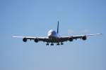 Lufthansa Der erste Lufthansa Airbus A380-800 D-AIMA Frankfurt am Main im Landeanflug auf Hamburg Fuhlsb�ttel am 03.06.10