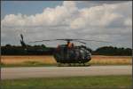 Bo 105 Eine B�lkow Bo 105 (Kennung 86+34) der Deutschen Luftwaffe war am 19. Juni 2009 ausgestellt auf dem milit�rischen Flughafen Volkel (EHVK).