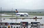 Lufthansa Ankunft des A380 am Flughafen Wien Schwechat