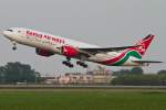777 takeoff B777/Kenya Airways/Schiphol/Amsterdam/AMS/4.06.2010
