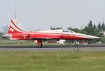 Patrouille Suisse F-5E Tiger II J-3090 bei der Landung nach ...