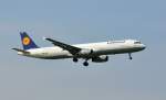 Lufthansa LUFTHANSA 'L�NEBURG', Airbus A 321-100 mit Kennung D-AIRP im Landeanflug auf Piste 34 in VIE am 28.7.2020.