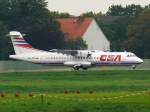 CSA ATR 72 OK-XFA Berlin TXL 14.09.2007 vor Runway 26 ...