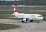 Swiss A 319-112 HB-IPR bei der Ankunft in Berlin-Tegel am ...