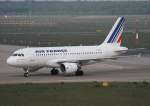 Air France A 319-111 F-GRXL bei der Ankunft in Berlin-Tegel ...