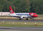 A320 Edelweiss A 320-214 HB-IHR bei der Landung in Berlin-Tegel am 03.06.2010