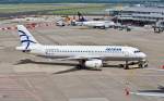 A320 A 320-232 der 'Aegean Air', SX-DVH, 'pushback' in D�sseldorf 07.06.2010