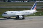 Air France A 319-111 F-GRXE bei der Ankunft in Berlin-Tegel ...