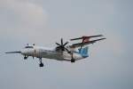 Luxair Dash 8 vor ihrer Landung in Hamburg Fuhlsb�ttel am ...