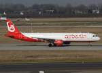 Air Berlin, D-ABCB (aktuelle AB-Lackierung), Airbus A 321-200, 2010.03.03, DUS, ...