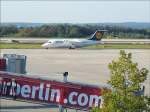 Lufthansa D-AVRA Avro Regional Jet RJ-85 von Lufthansa City Line ist gelandet als Flug LH 1072 aus M�nchen; Dresden-Klotzsche, 1.10.2007 
