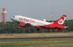 Air Berlin A 319-112 D-ABGN beim Start in Berlin-Tegel am ...