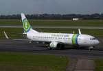 Als Sonderchrater wurde diese Boeing 737 der neiderl. Transavia eingesetzt. ...