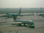 757 Boeing 757-200 der Iceland Air beim Pushback in Frankfurt am 11.10.07.