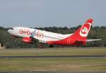 Air Berlin B 737-7K5 D-AHXA beim Start in Berlin-Tegel am ...