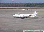 dresden-drs eurowings D-ACRD, eine Canadair Regional Jet CRJ200LR (CJ200), rollt zum Start als Flug LH861 nach D�sseldorf; Dresden-Klotzsche, 21.11.2007
