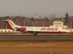 berlin-tegel-txl Air Berlin F100  D-AGPR Berlin TXL 15.12.2007 - vielleicht ein Fotomotiv, das man bei der Air Berlin nicht mehr lange aufnehmen kann. Sind doch in letzter Zeit einige Boeing 737-700 zur Air Berlin gekommen.
