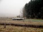 sonstige Dieser alte XL-29-Jet steht am Flughafen Jahnsdorf auf einer Rauhreif�berzogenen Wiese, 19.12.07
