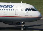 dusseldorf-dus Aegean Airlines, SX-DVU, Airbus A 320-200 'Pheidias' (Nase/Nose), 20.03.2011, DUS-EDDL, D�sseldorf, Germany

