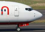 dusseldorf-dus Air Berlin (TUIfly), D-AHFS, Boeing 737-700 WL (Nase/Nose), 20.03.2011, DUS-EDDL, D�sseldorf, Germany 

