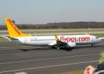 dusseldorf-dus Pegasus Airlines, TC-ADP, Boeing 737-800 WL 'Nisa Nur', 20.03.2011, DUS-EDDL, D�sseldorf, Germany 

