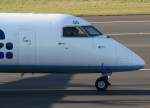 dusseldorf-dus Flybe, G-ECOG, Bombardier DHC 8Q-400 (Nase/Nose), 20.03.2011, DUS-EDDL, D�sseldorf, Germany