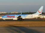 berlin-tegel-txl TUIfly 738 D-AHFC Hannover Airport 29.12.2007 Berlin TXL - auch hier werden die Farben wohl in naher Zukunft verschwinden, wenn die TUI weiter flei�ig in die neuen Farben lackiert.