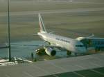 A318 Airbus A318 der Air France. Aufgenommen in Stuttgart am 29.12.07