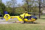 EC 135 Ein Eurocopter EC-135 P2 von der ADAC Luftrettung mit der Kennung D-HOFF aufgenommen am 23.04.11 in W�rzburg