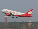 Air Berlin Air Berlin A 319-112 D-ABGO beim Start in Berlin-Tegel am 02.04.2011