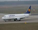 berlin-tegel-txl Lufthansa B 737-330 D-ABEL 'Pforzheim' bei der Ankunft in Berlin-Tegel am 02.04.2011