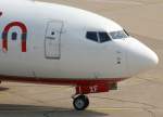 dusseldorf-dus Air Berlin (TUIfly), D-AHXF, Boeing 737-700 WL (Nase/Nose), 29.04.2011, DUS-EDDL, D�sseldorf, Germany 

